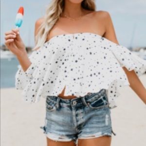 Stars Off the Shoulder Top